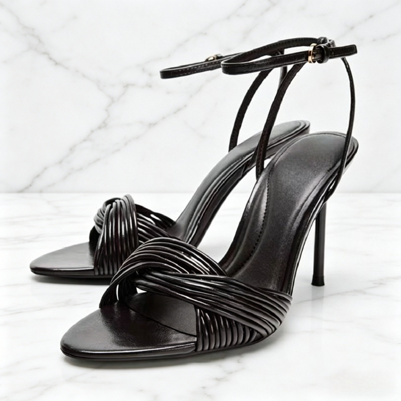 Women'S Fashion Brands - Fashion Crossover Front Straps Stiletto Sandals