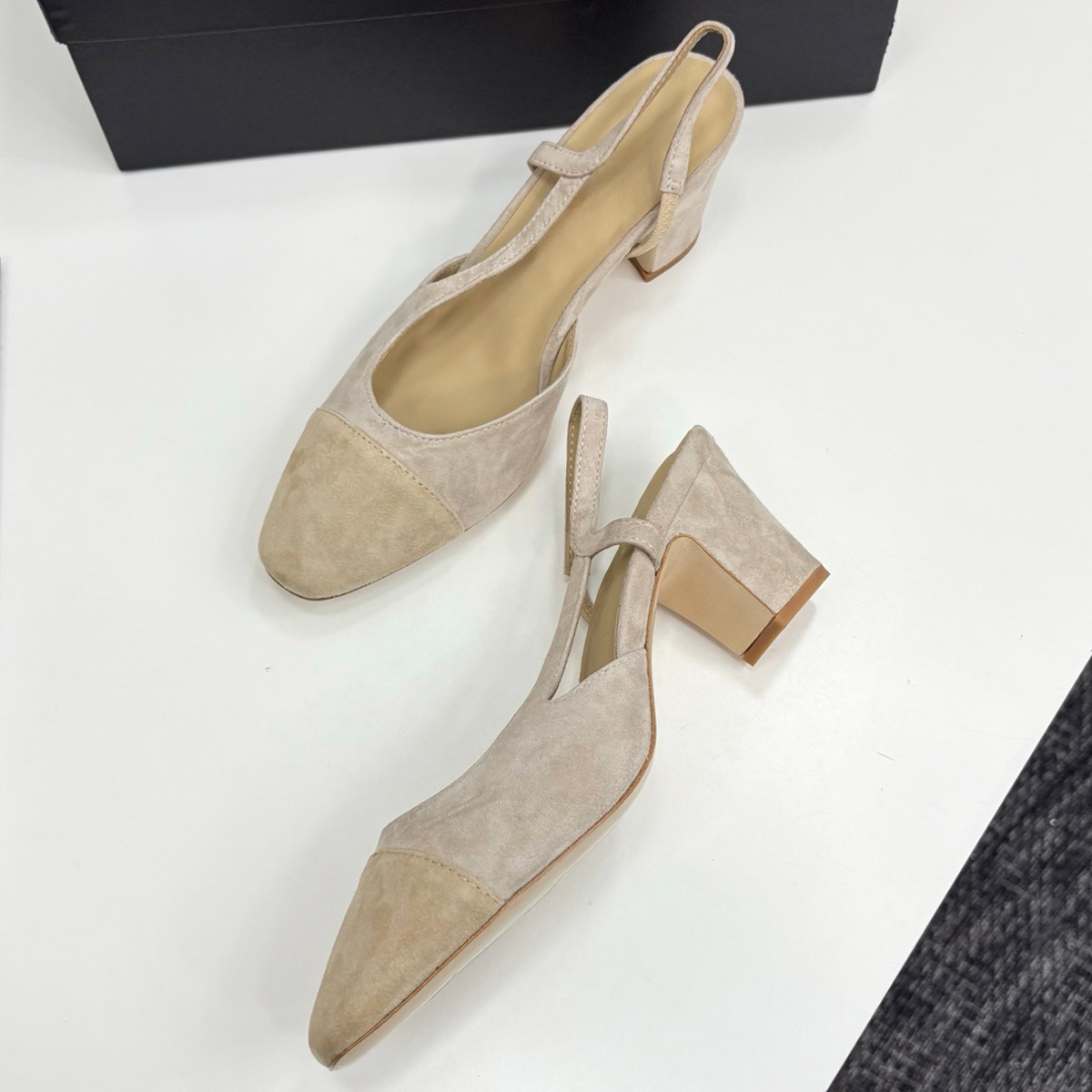 Women'S Fashion Footwear - 2026 Women's Suede Two-Tone Cap Toe
