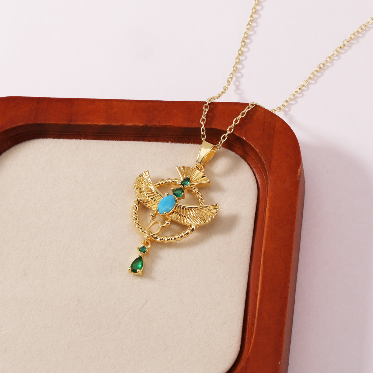 Women Fashion Egypt - Stainless Steel Egyptian Falcon Wing Necklace