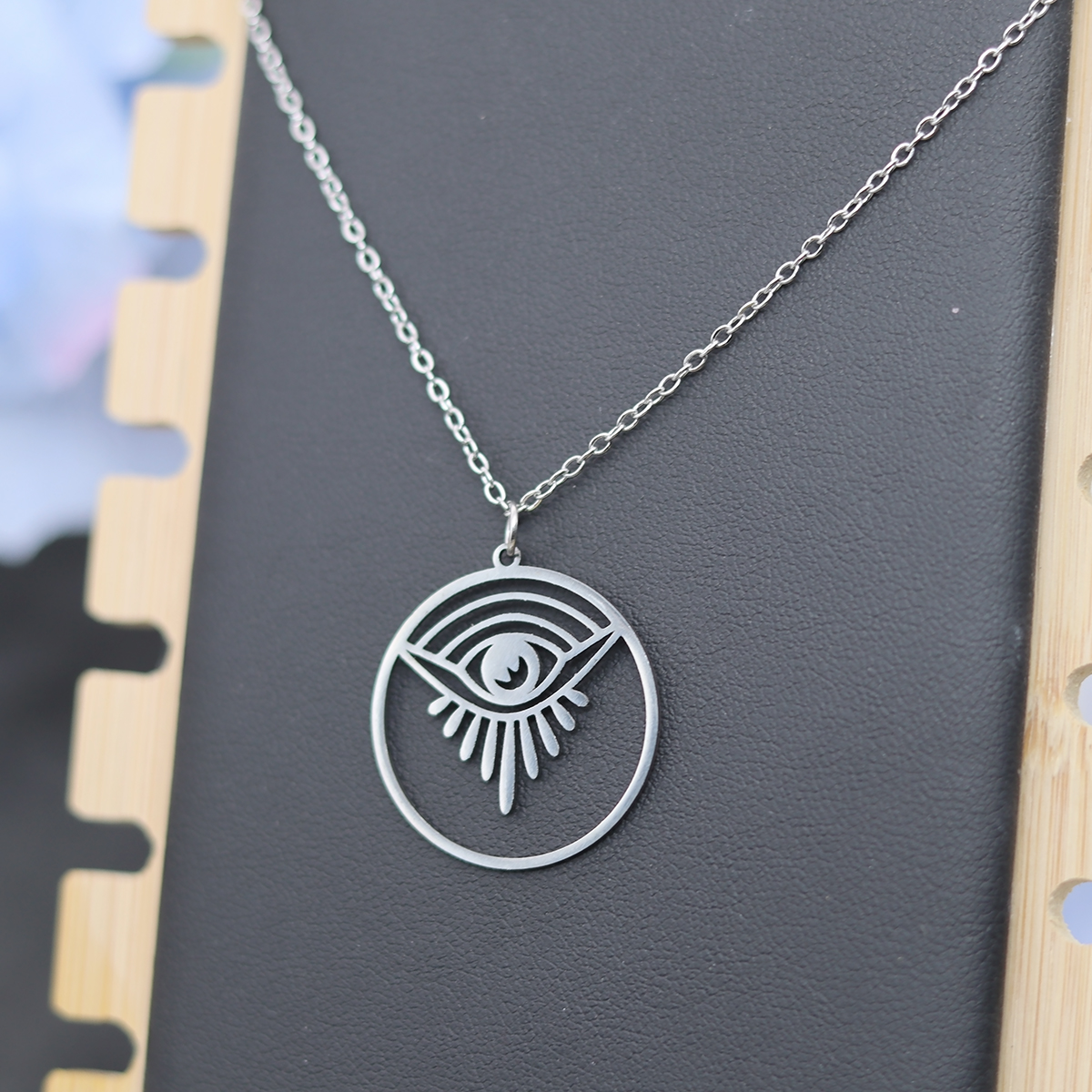 Women Fashion Egypt - Kinitial Lucky Eyes Pendant Necklace For