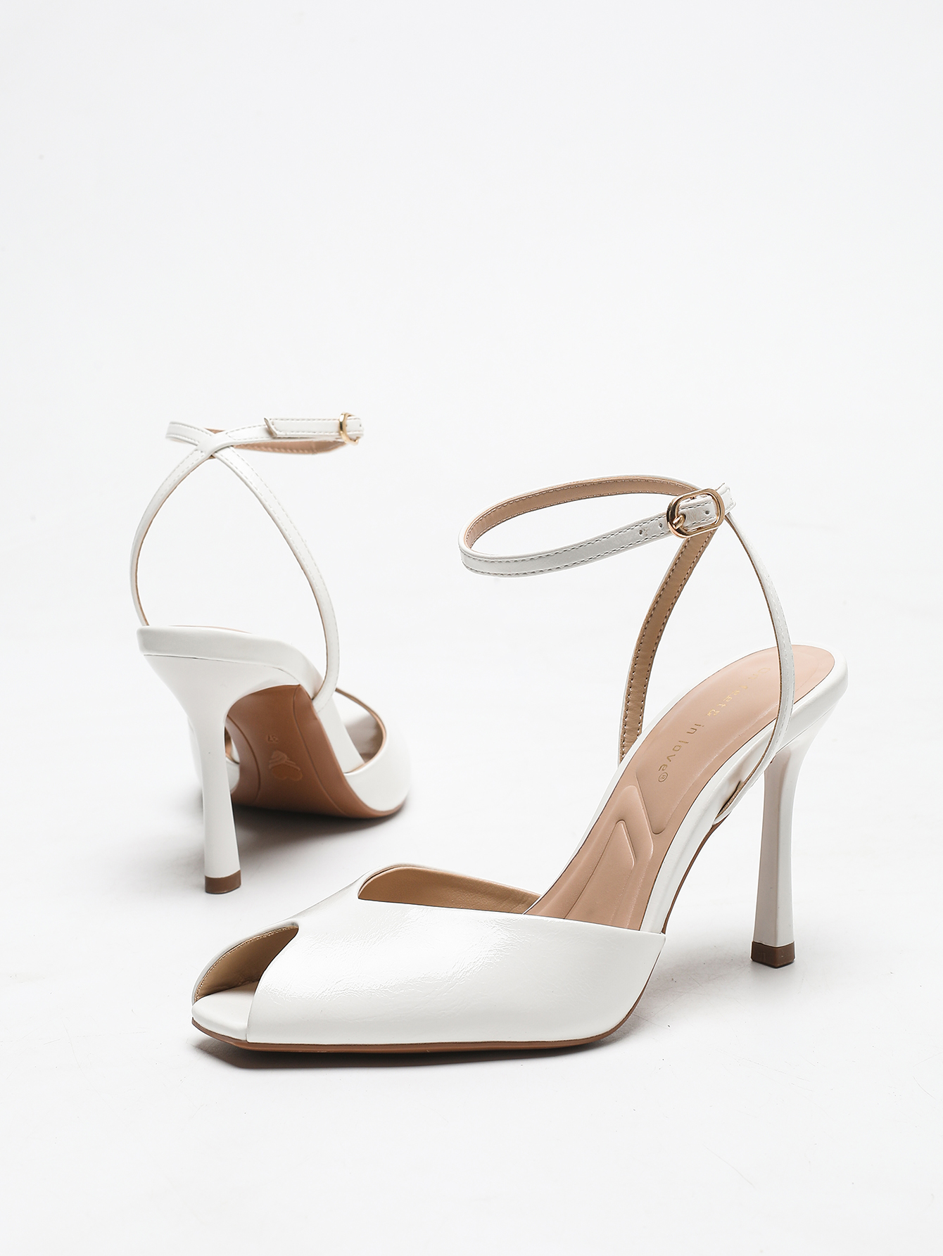 Chic Square-Toe Leather Peep-T - Women'S Fashion Footwear recensie en prijs