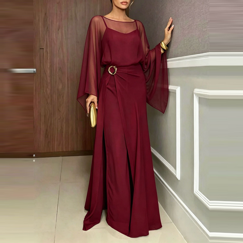 Elegant Simple Off Shoulder Lo - Women'S Fashion Vintage Off Shoulder Long Sleeve Jumpsuit recensie en prijs