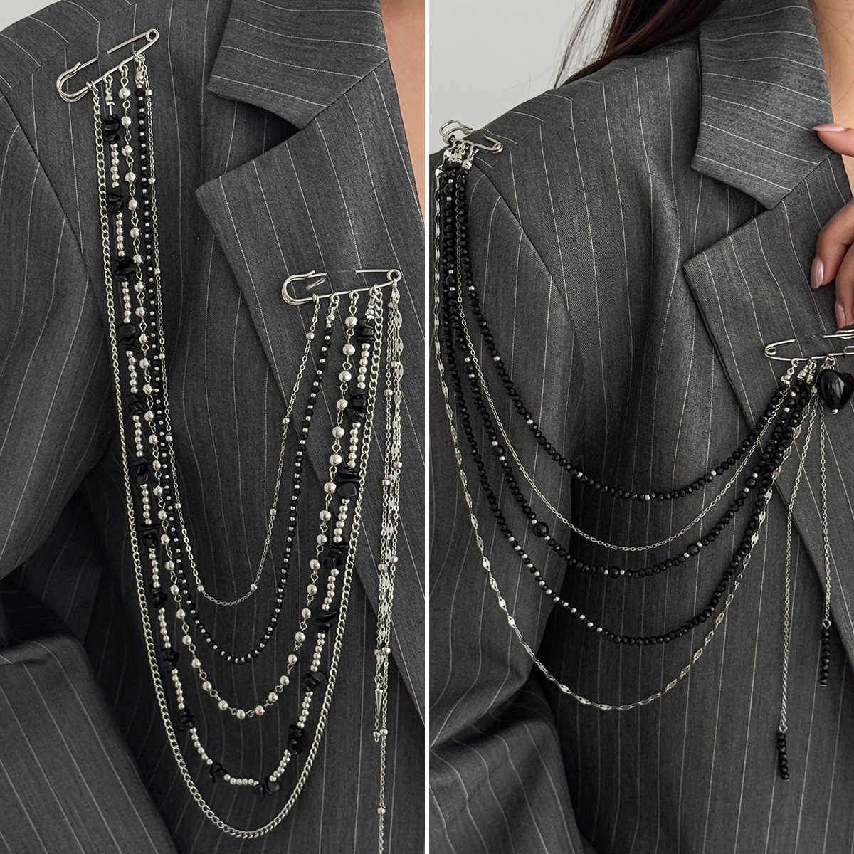 Punk Hip Hop Long Crystal Broo - Women'S Fashion Layering recensie en prijs