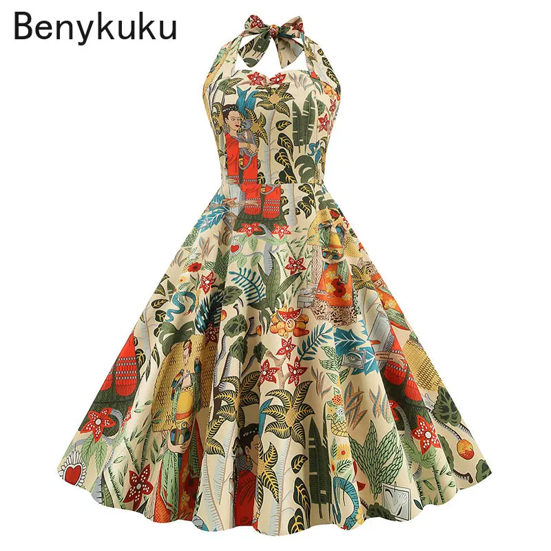 Women Summer Print 50s 60s Vin - Women'S Fashion In The 60S recensie en prijs