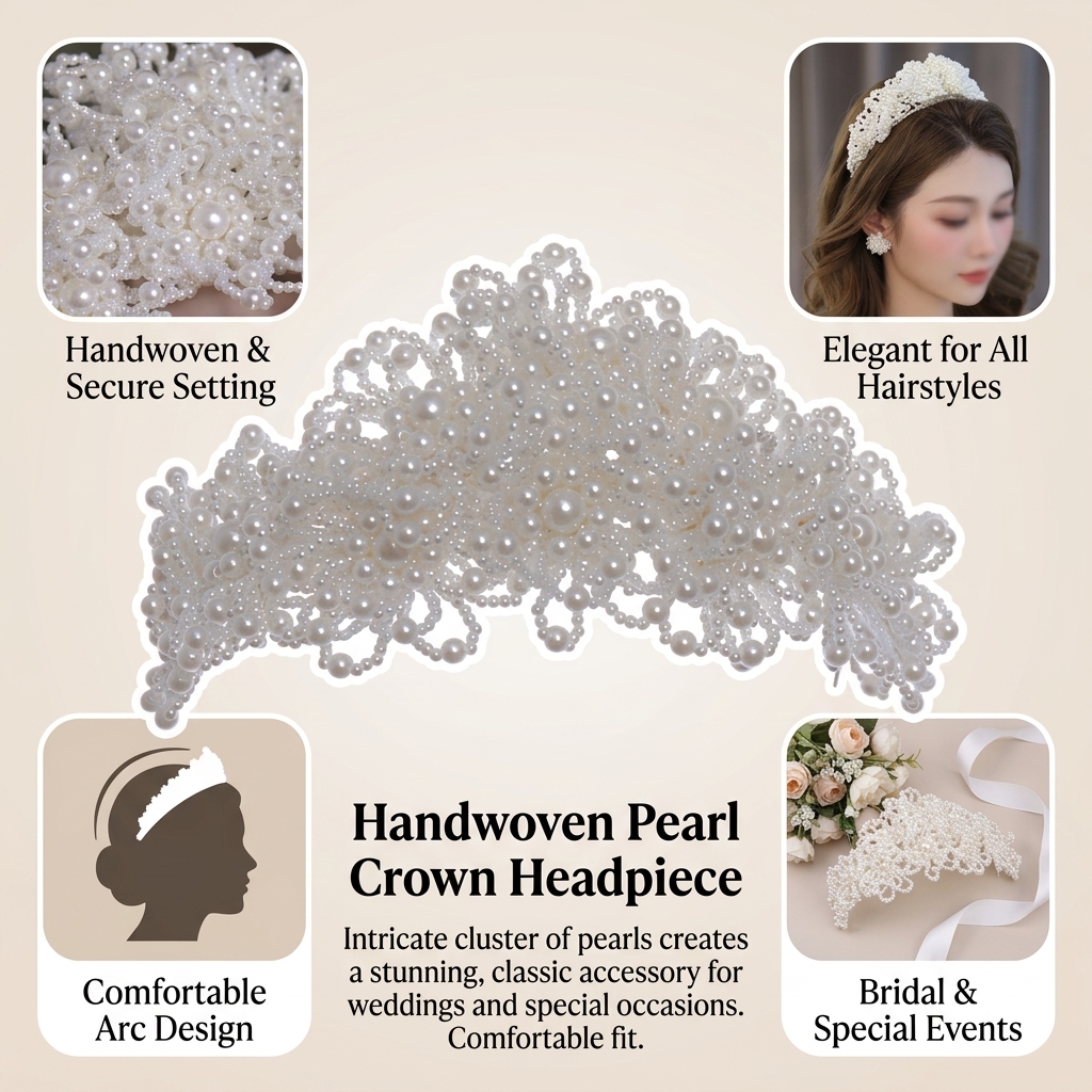 Pearl Crown Headpiece For Wedd - Women'S Fashion Line recensie en prijs