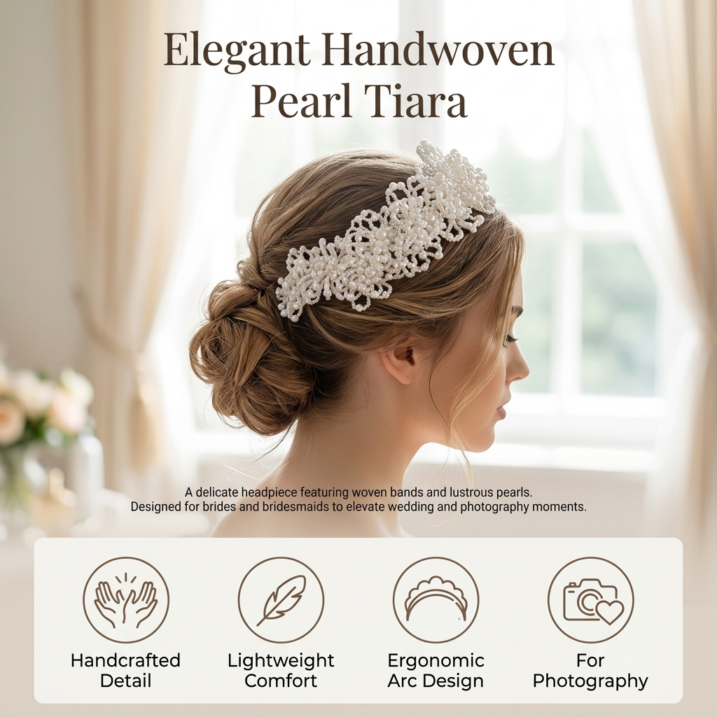 Pearl Crown Headpiece For Wedd - Women'S Fashion Line recensie en prijs