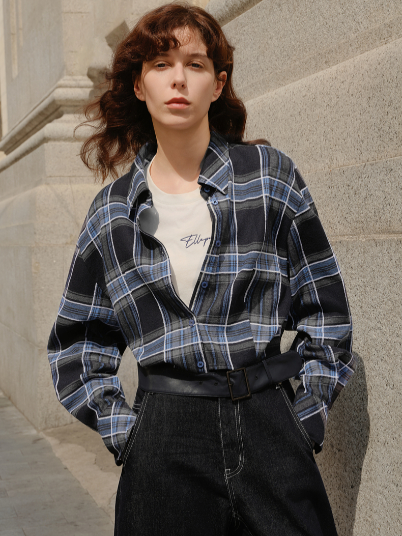 CHEERART Designer Plaid Blue L - Women'S Fashion Designer Clothes recensie en prijs