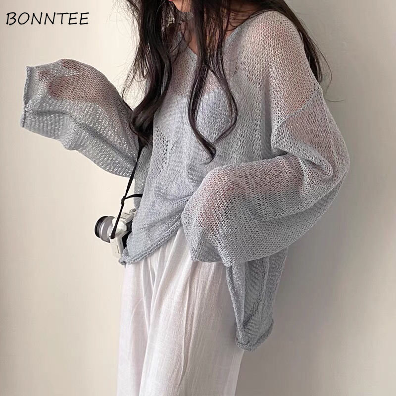 Thin Pullovers Women Knit Holl - Women'S Fashion Designer Clothes recensie en prijs