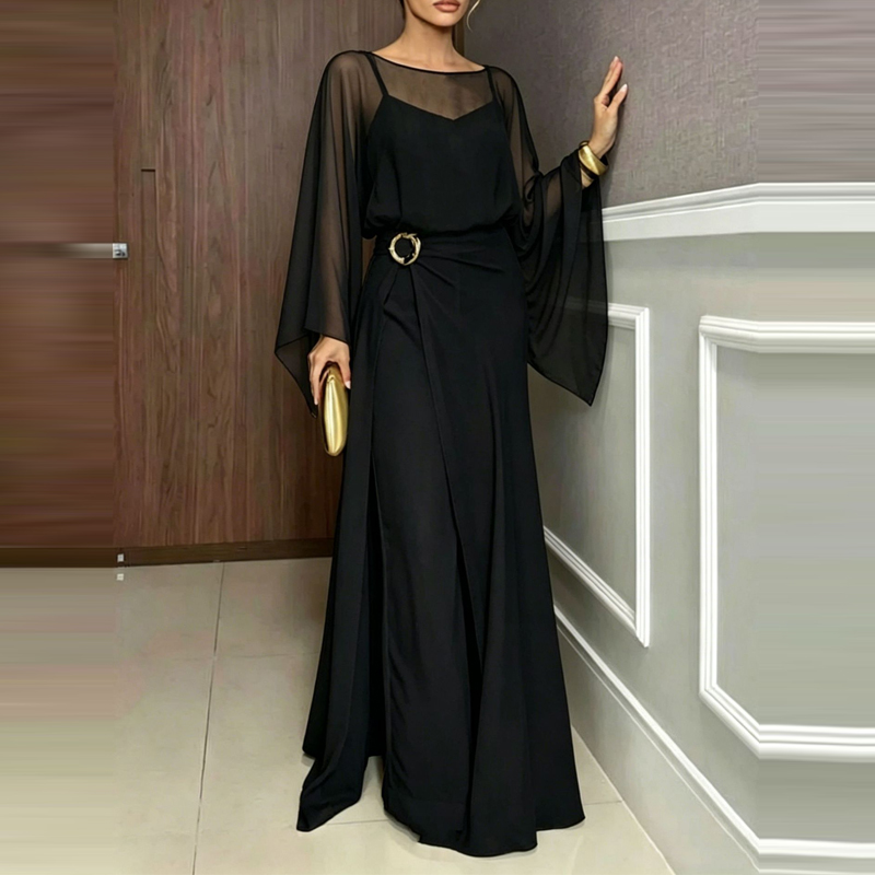 Elegant O-neck Cover Up Playsu - Women'S Fashion Vintage Off Shoulder Long Sleeve Jumpsuit recensie en prijs