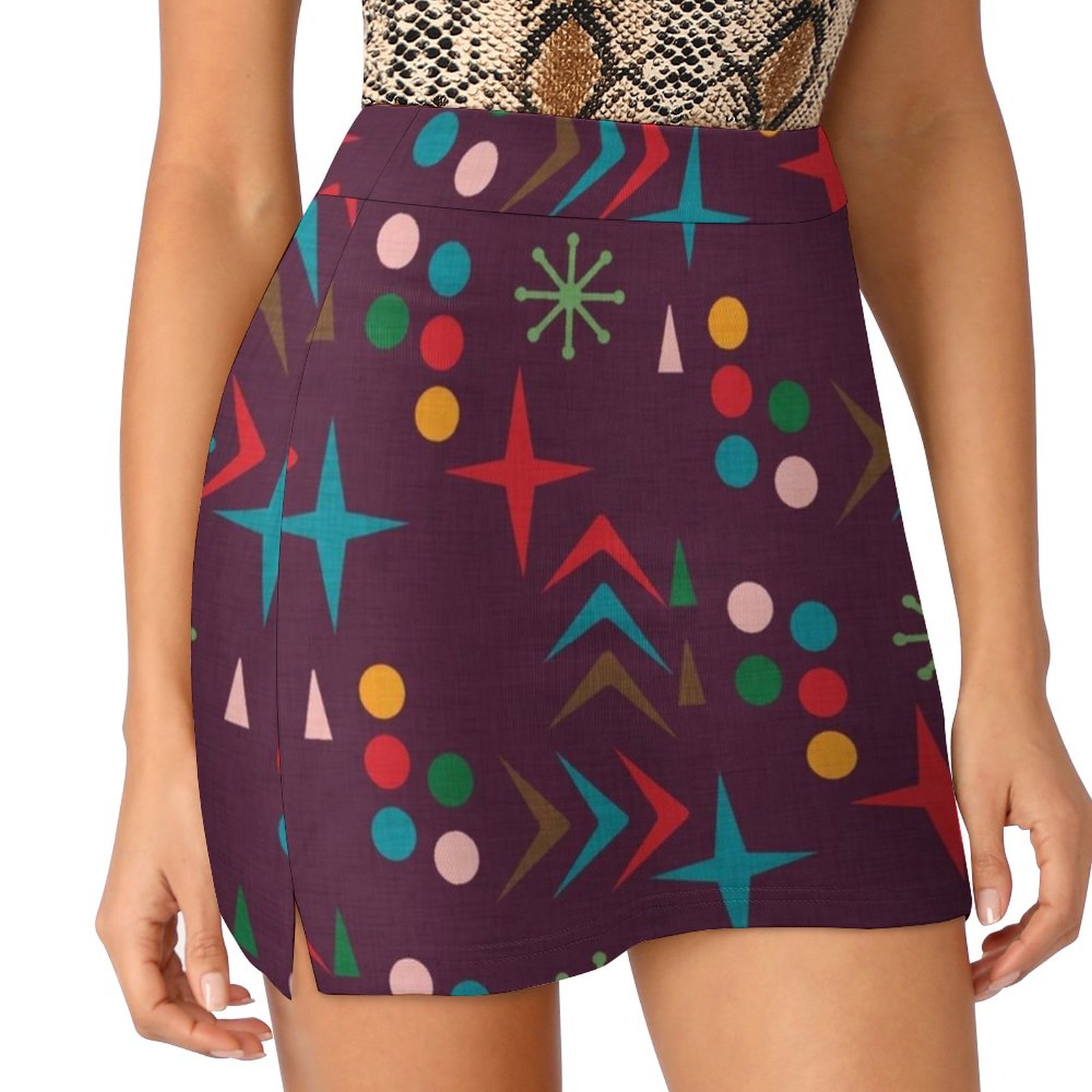 Atomic Pattern Purple Mid Cent - Women'S Fashion In The 60S recensie en prijs