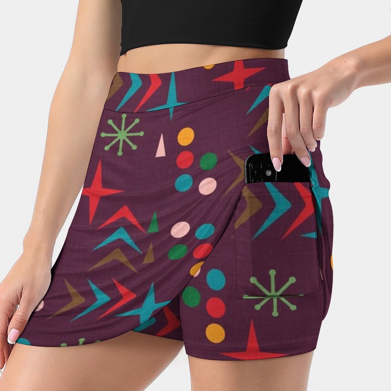 Atomic Pattern Purple Mid Cent - Women'S Fashion In The 60S recensie en prijs