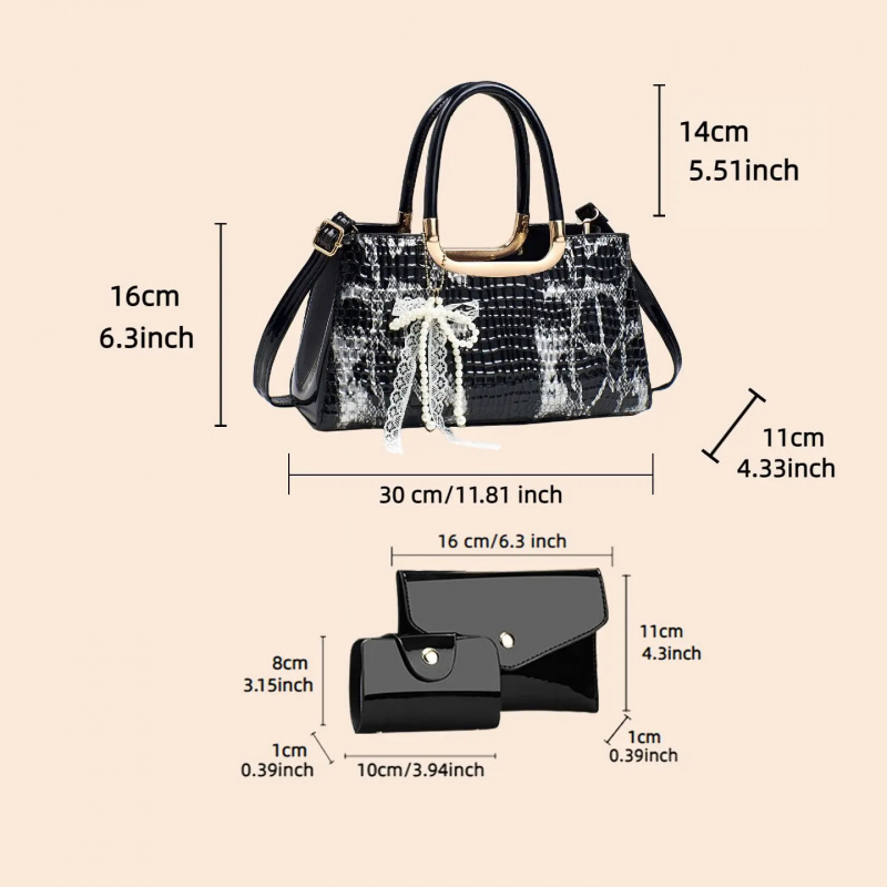 Women's Handbag Set, Crocodile - Crossbody Bag Women recensie en prijs