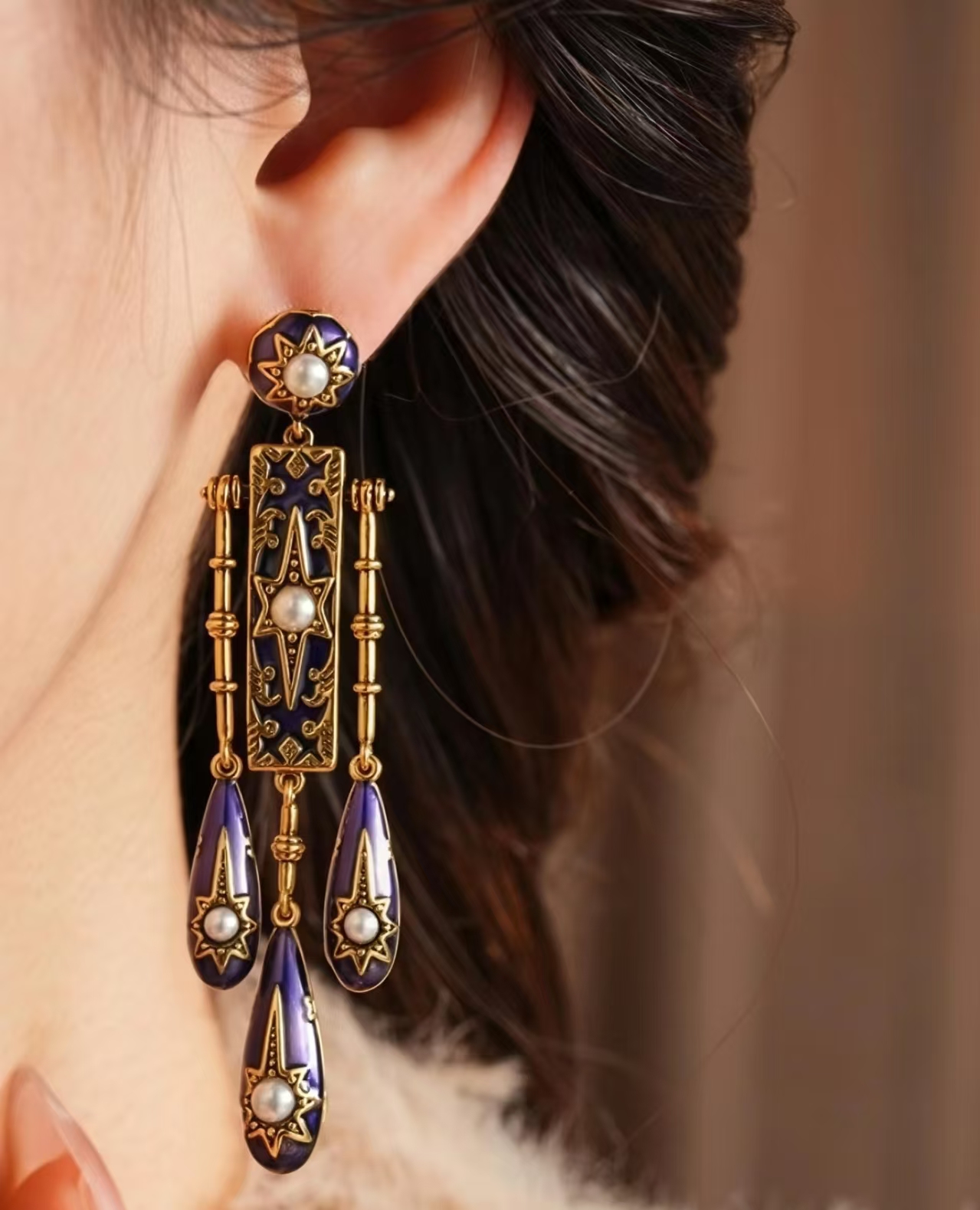 Retro Victorian Era Blue Ename - Women'S Fashion Victorian Era recensie en prijs