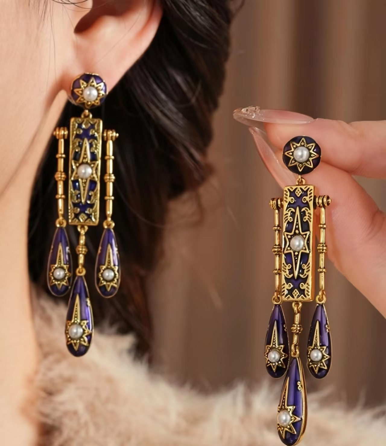 Retro Victorian Era Blue Ename - Women'S Fashion Victorian Era recensie en prijs